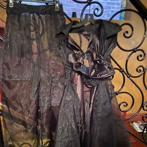 3 piece pant suit black gorg